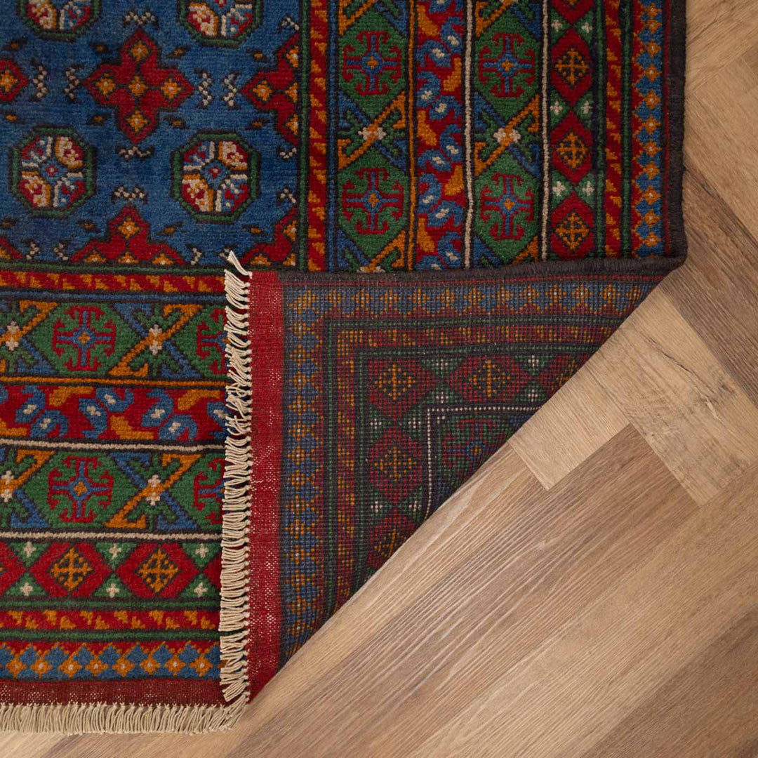 שטיח אפגני בוכרה 00 כחול 241*168 | Bokhara Rug