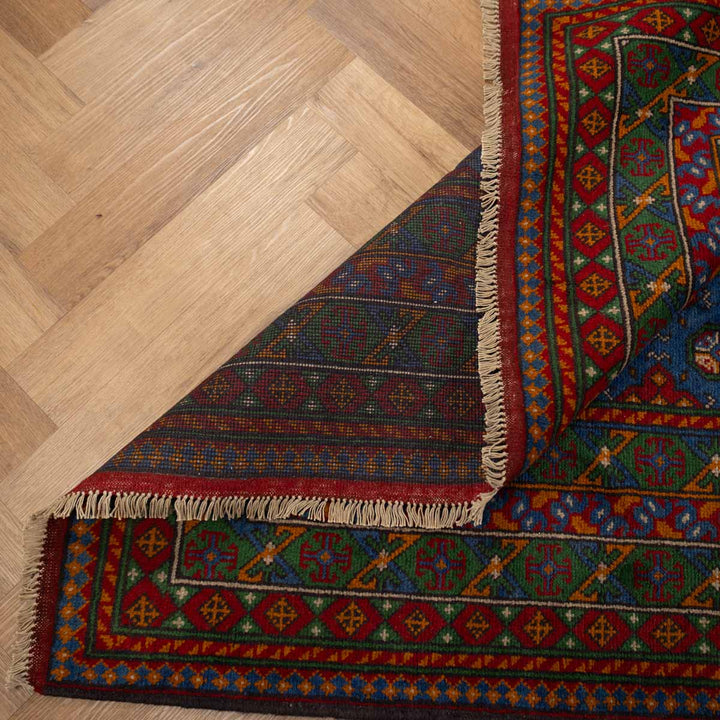 שטיח אפגני בוכרה 00 כחול 241*168 | Bokhara Rug