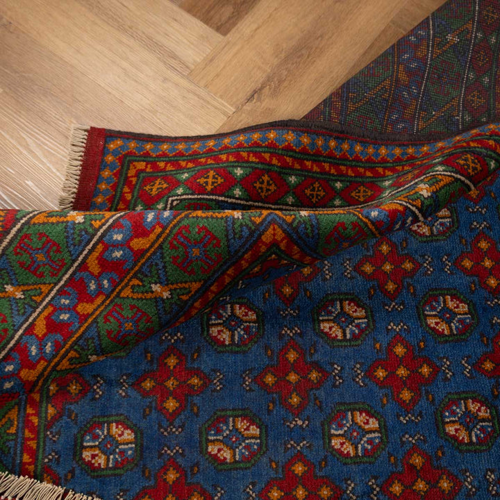 שטיח אפגני בוכרה 00 כחול 241*168 | Bokhara Rug
