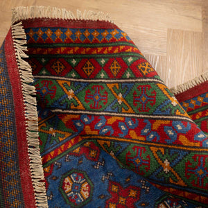 שטיח אפגני בוכרה 00 כחול 241*168 | Bokhara Rug