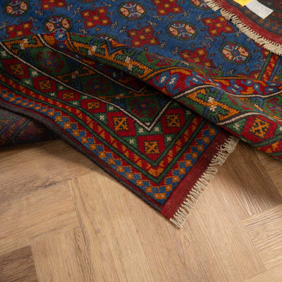 שטיח אפגני בוכרה 00 כחול 241*168 | Bokhara Rug