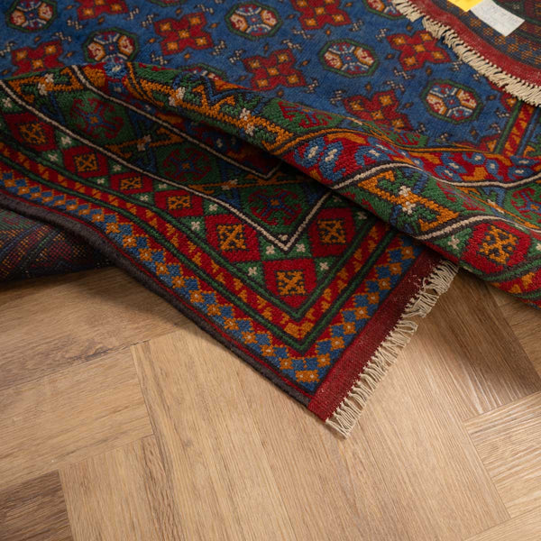 שטיח אפגני בוכרה 00 כחול 241*168 | Bokhara Rug