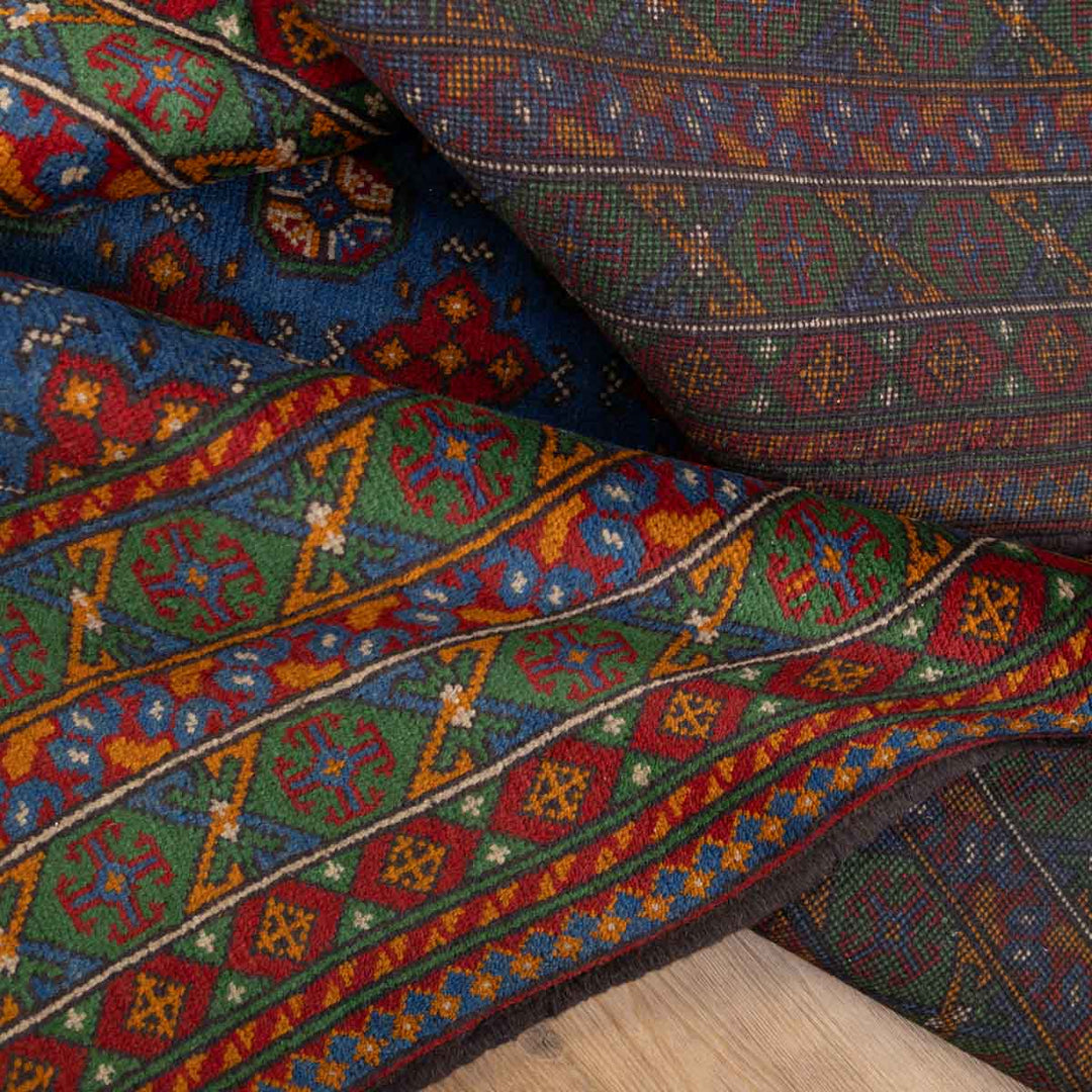 שטיח אפגני בוכרה 00 כחול 241*168 | Bokhara Rug