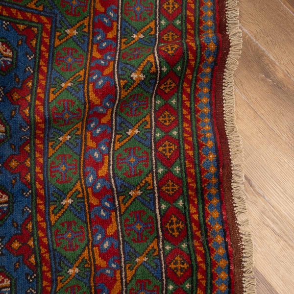 שטיח אפגני בוכרה 00 כחול 241*168 | Bokhara Rug