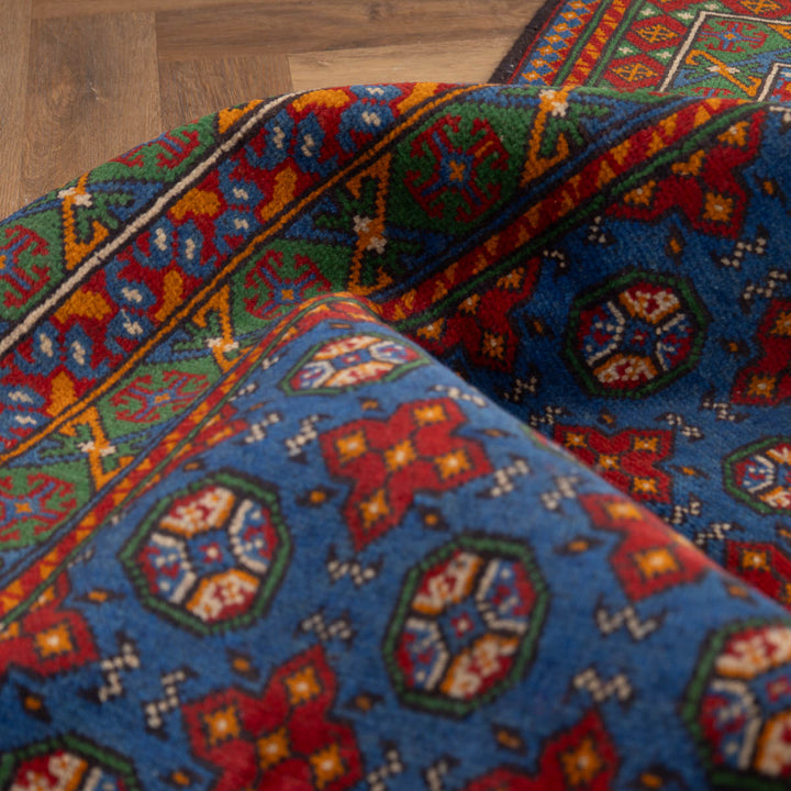 שטיח אפגני בוכרה 00 כחול 241*168 | Bokhara Rug