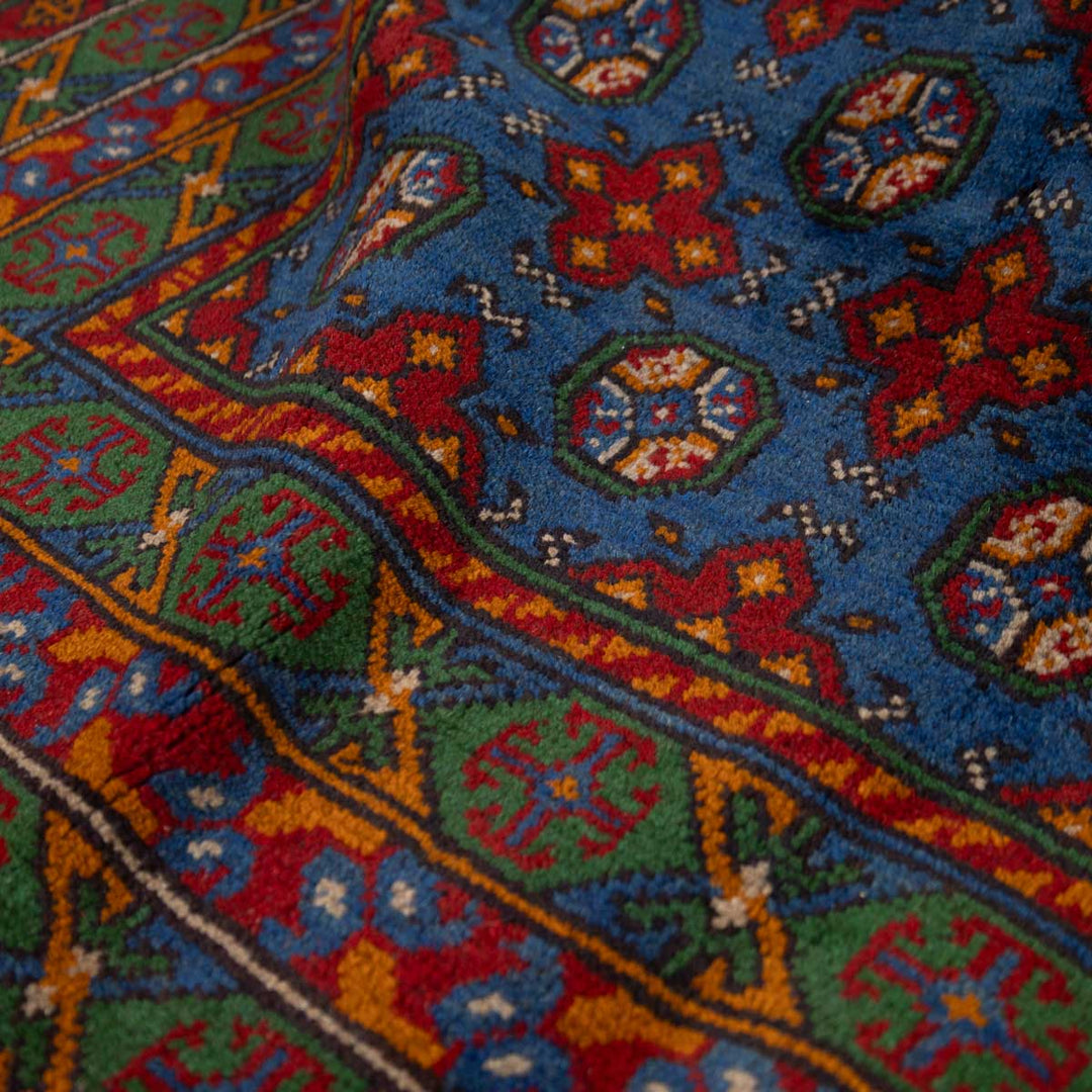 שטיח אפגני בוכרה 00 כחול 241*168 | Bokhara Rug