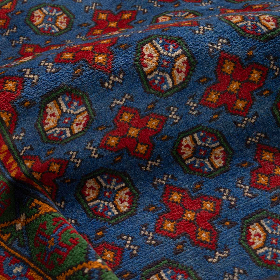 שטיח אפגני בוכרה 00 כחול 241*168 | Bokhara Rug