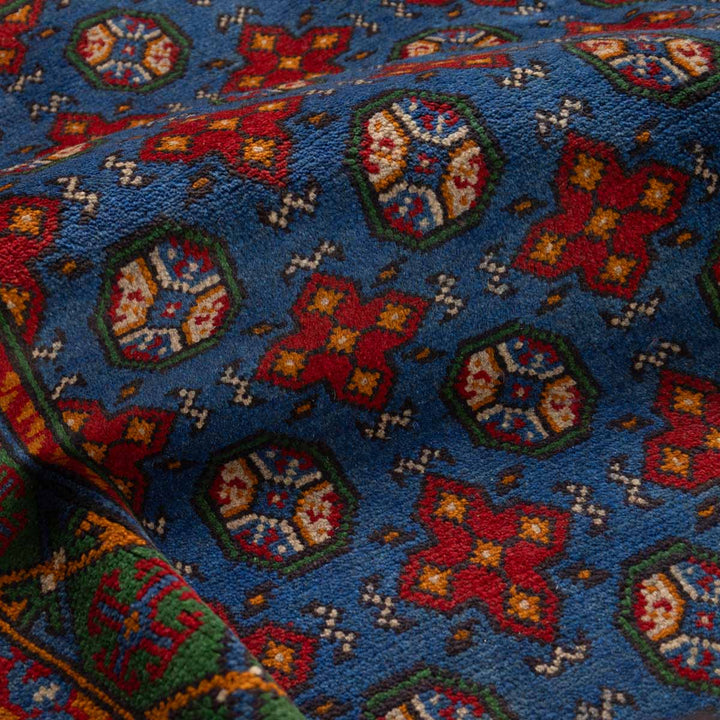 שטיח אפגני בוכרה 00 כחול 241*168 | Bokhara Rug