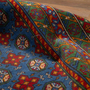 שטיח אפגני בוכרה 00 כחול 241*168 | Bokhara Rug