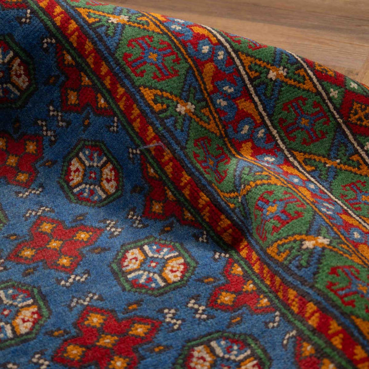 שטיח אפגני בוכרה 00 כחול 241*168 | Bokhara Rug