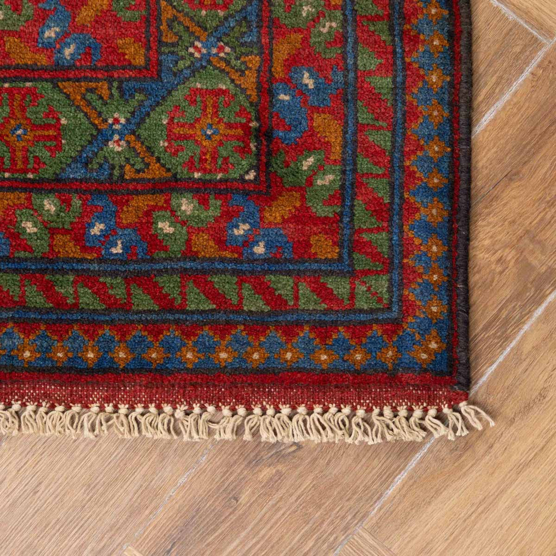 שטיח אפגני בוכרה 00 כחול 201*153 | Bokhara Rug