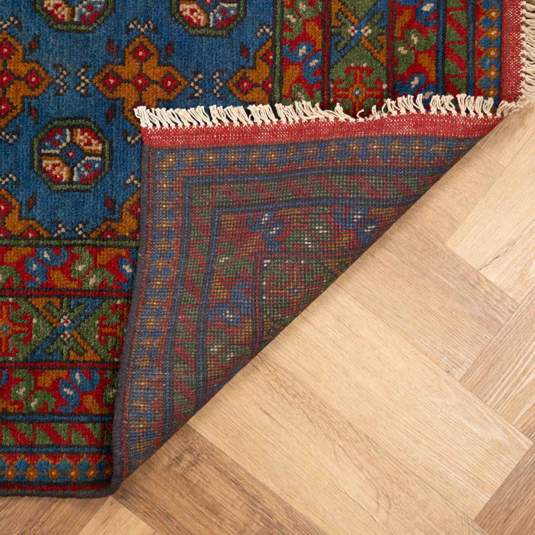 שטיח אפגני בוכרה 00 כחול 201*153 | Bokhara Rug