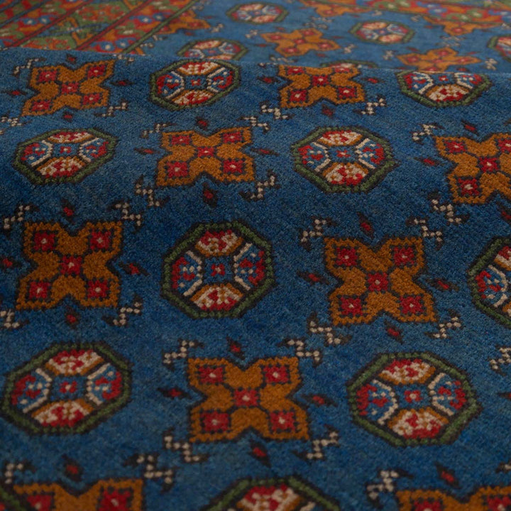 שטיח אפגני בוכרה 00 כחול 201*153 | Bokhara Rug