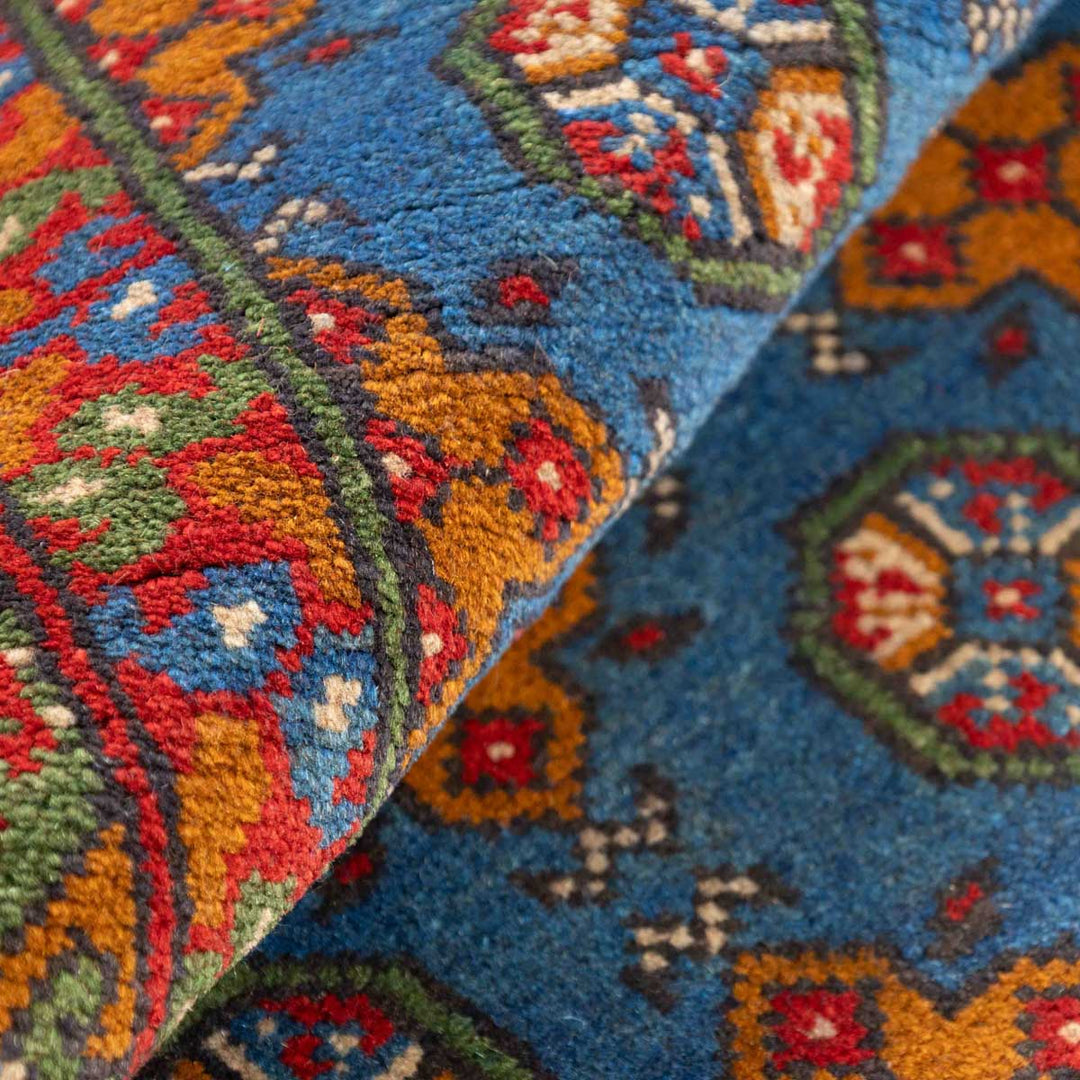 שטיח אפגני בוכרה 00 כחול 201*153 | Bokhara Rug