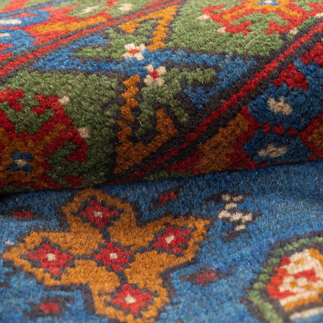 שטיח אפגני בוכרה 00 כחול 201*153 | Bokhara Rug