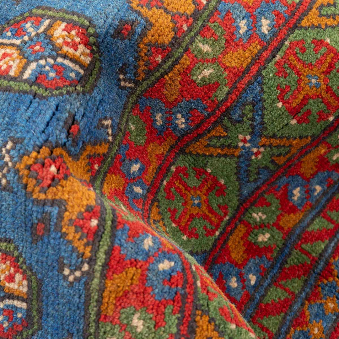 שטיח אפגני בוכרה 00 כחול 201*153 | Bokhara Rug