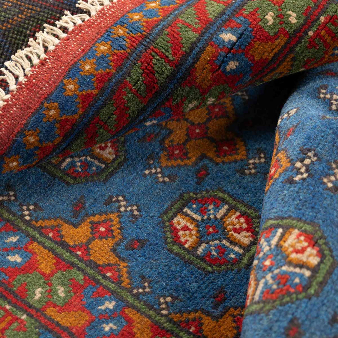 שטיח אפגני בוכרה 00 כחול 201*153 | Bokhara Rug