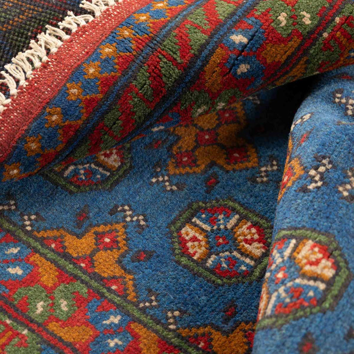 שטיח אפגני בוכרה 00 כחול 201*153 | Bokhara Rug