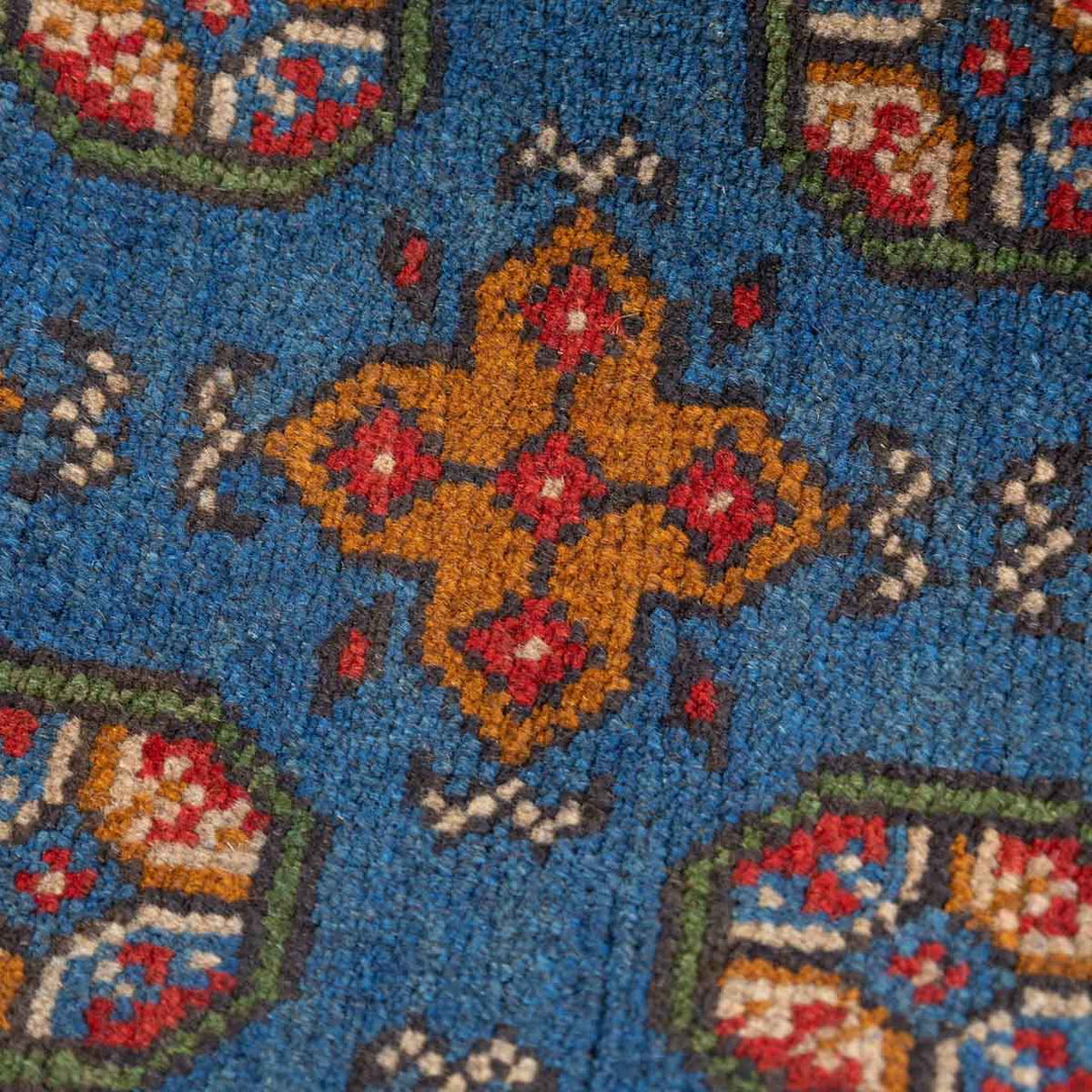 שטיח אפגני בוכרה 00 כחול 201*153 | Bokhara Rug