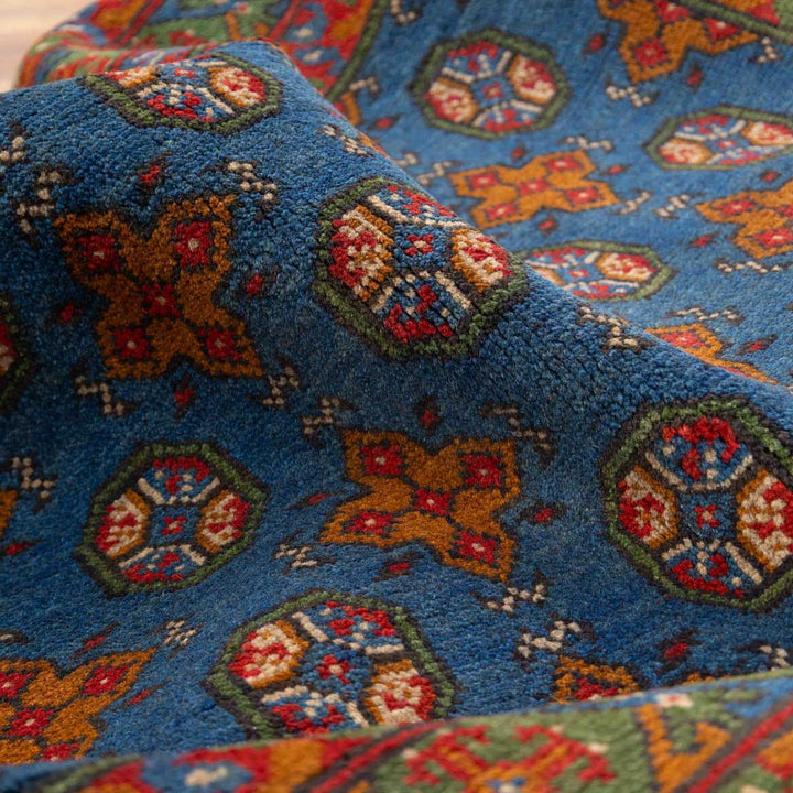 שטיח אפגני בוכרה 00 כחול 201*153 | Bokhara Rug