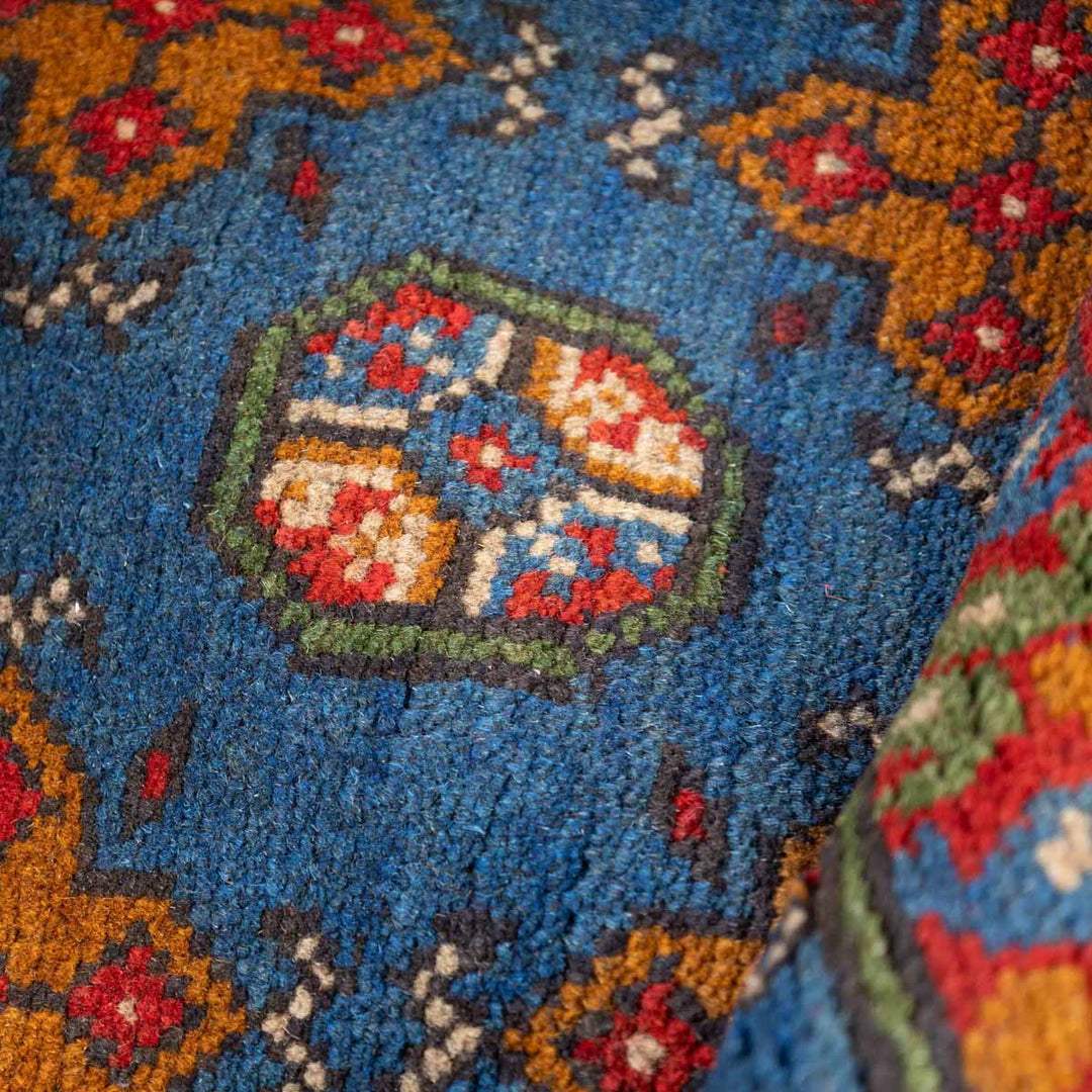 שטיח אפגני בוכרה 00 כחול 201*153 | Bokhara Rug