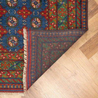 שטיח אפגני בוכרה 00 כחול 198*154 | Bokhara Rug