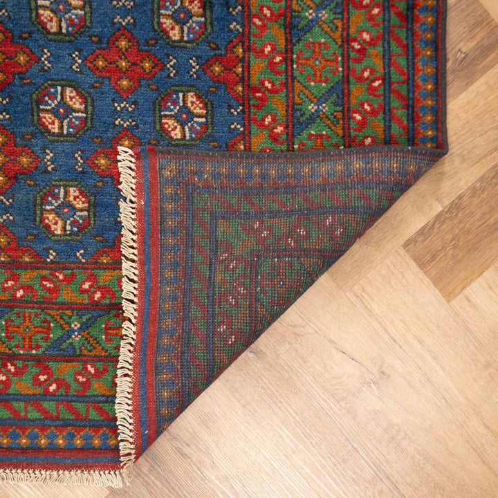 שטיח אפגני בוכרה 00 כחול 198*154 | Bokhara Rug