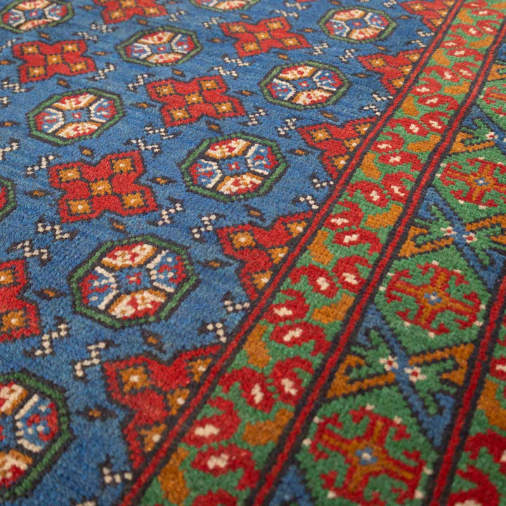 שטיח אפגני בוכרה 00 כחול 198*154 | Bokhara Rug