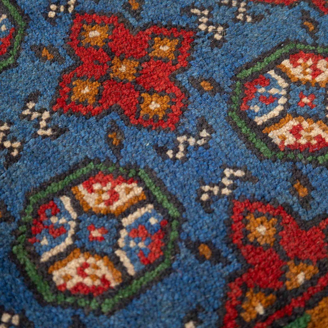שטיח אפגני בוכרה 00 כחול 198*154 | Bokhara Rug