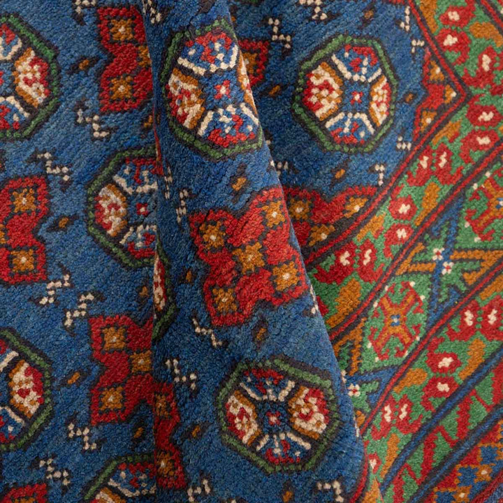 שטיח אפגני בוכרה 00 כחול 198*154 | Bokhara Rug