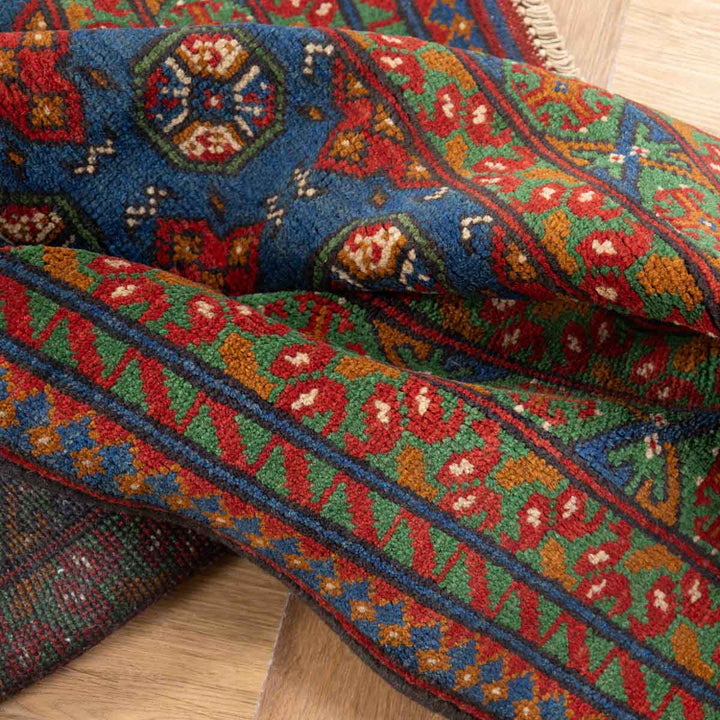 שטיח אפגני בוכרה 00 כחול 198*154 | Bokhara Rug