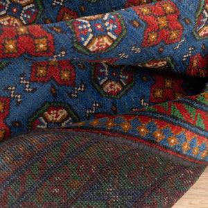שטיח אפגני בוכרה 00 כחול 198*154 | Bokhara Rug