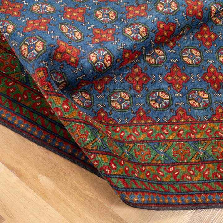 שטיח אפגני בוכרה 00 כחול 198*154 | Bokhara Rug