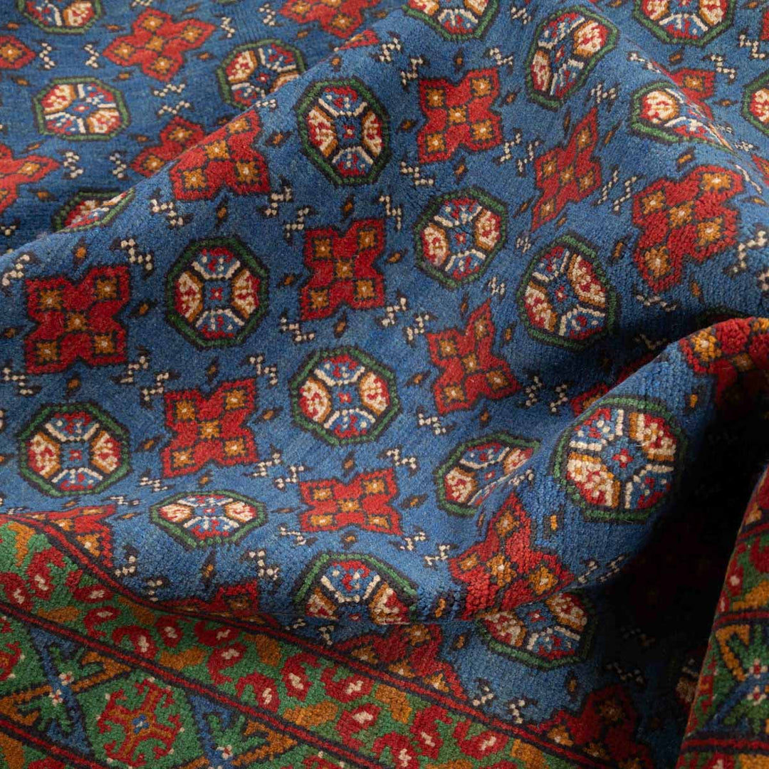 שטיח אפגני בוכרה 00 כחול 198*154 | Bokhara Rug