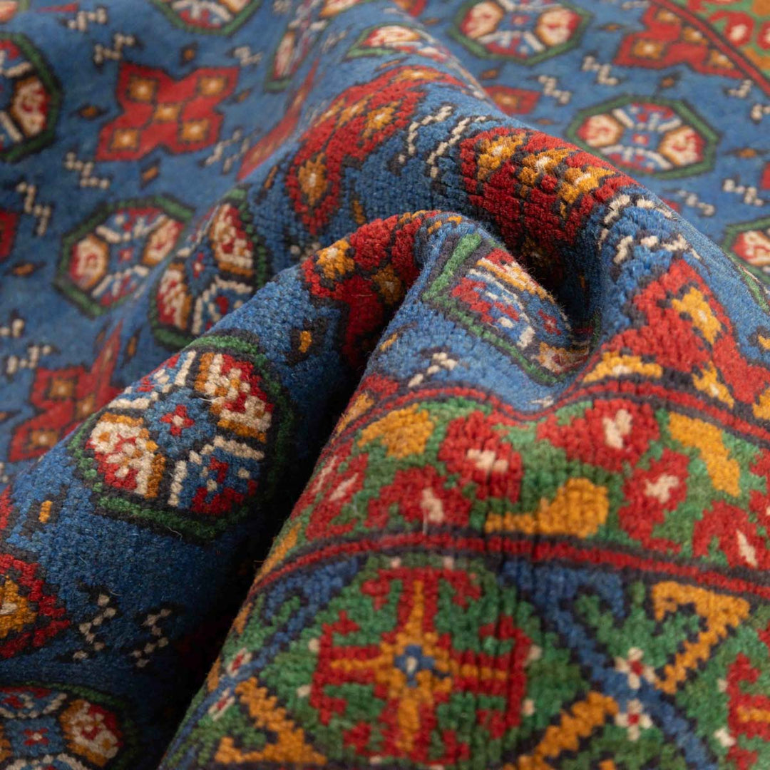 שטיח אפגני בוכרה 00 כחול 198*154 | Bokhara Rug