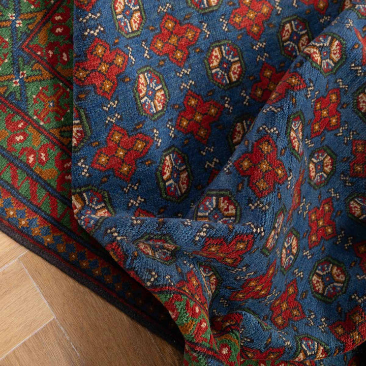 שטיח אפגני בוכרה 00 כחול 198*154 | Bokhara Rug