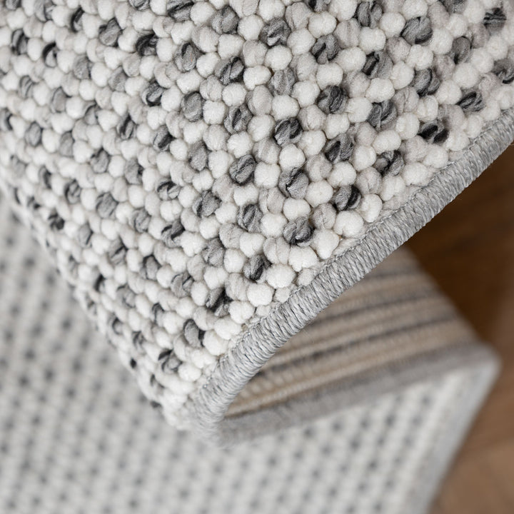 שטיח לופס 01 ראנר אפור כהה/קרם | Loops