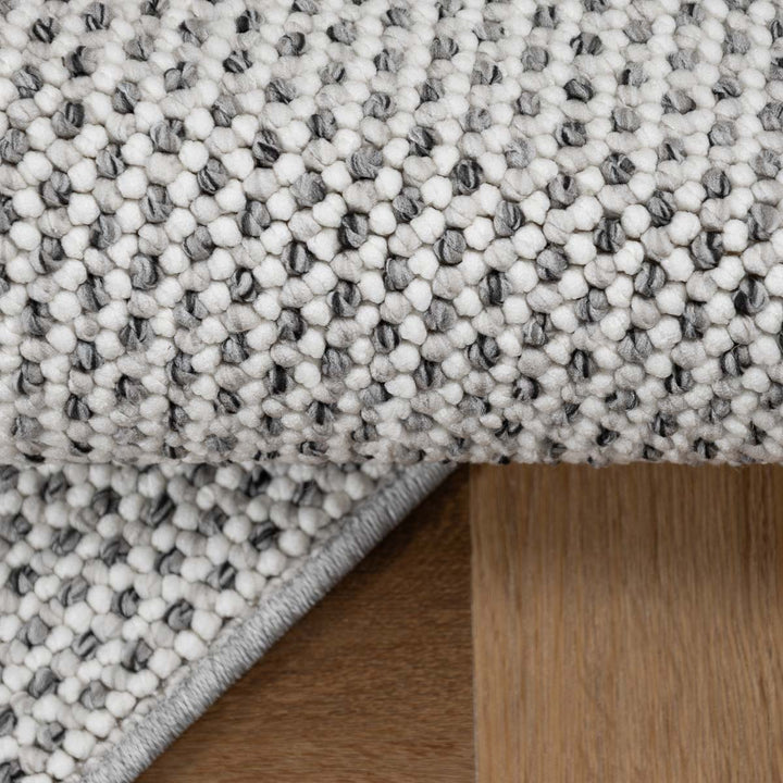 שטיח לופס 01 ראנר אפור כהה/קרם | Loops