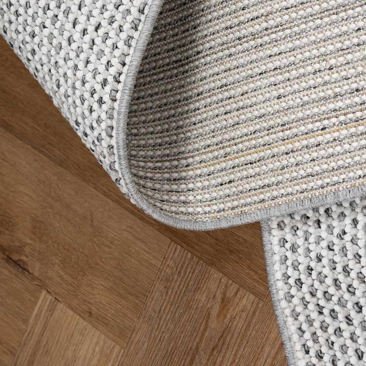 שטיח לופס 01 ראנר אפור כהה/קרם | Loops