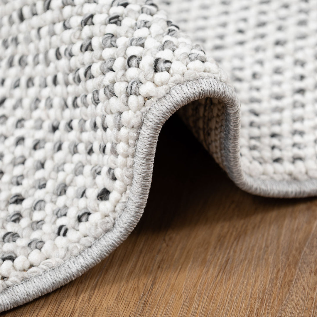 שטיח לופס 01 ראנר אפור כהה/קרם | Loops