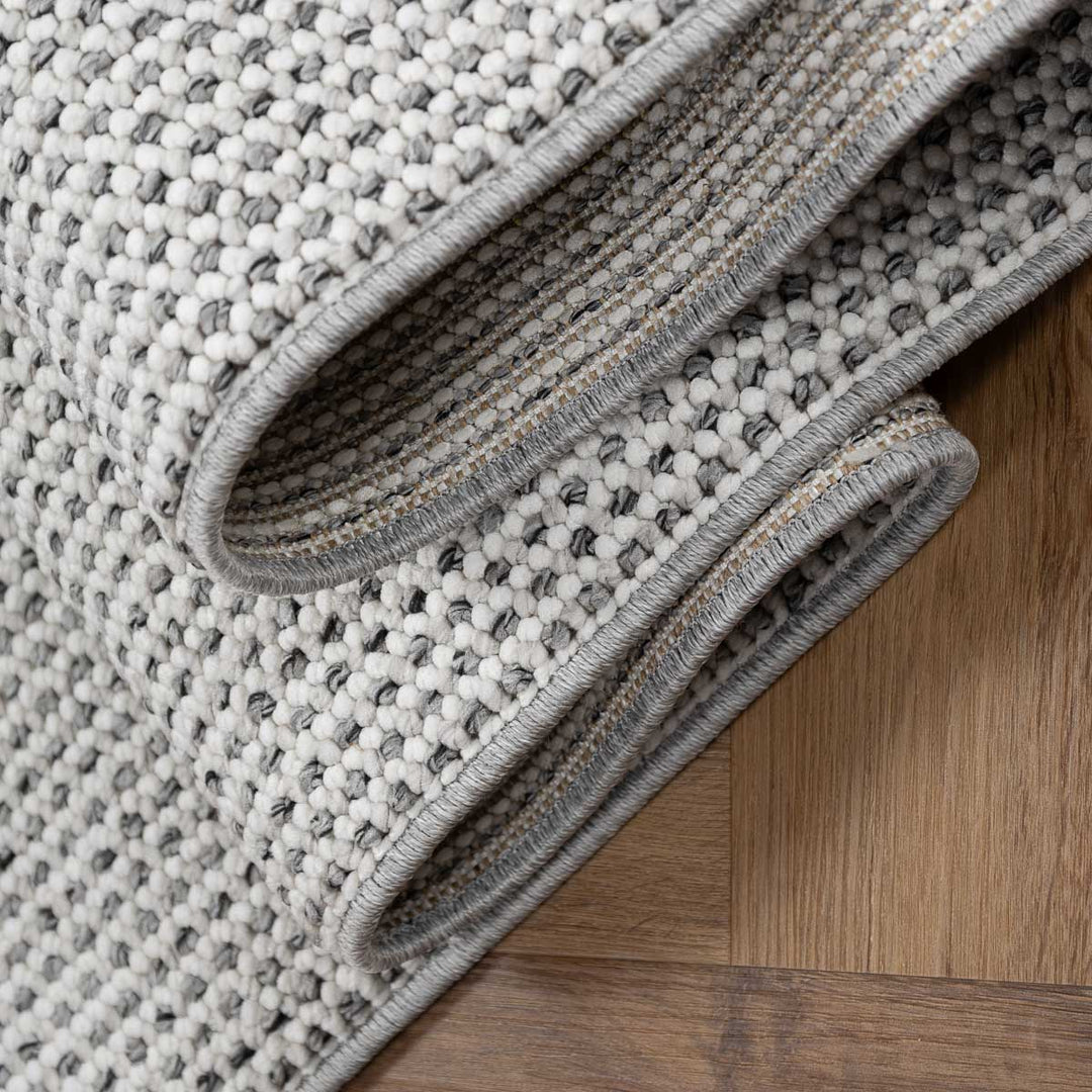 שטיח לופס 01 ראנר אפור כהה/קרם | Loops