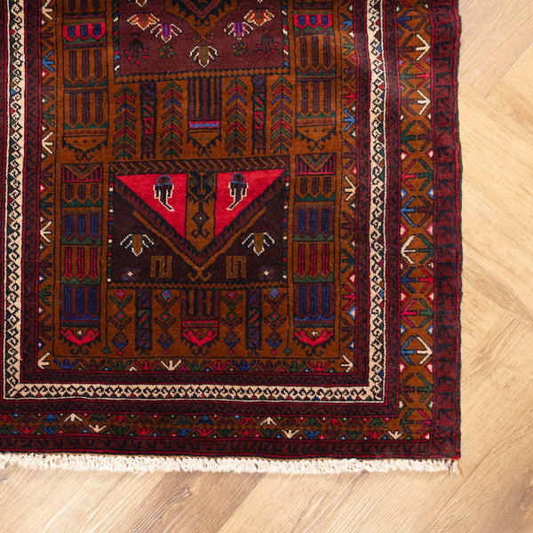 שטיח בלוץ' פרסי אדום 138*86 | Baluch