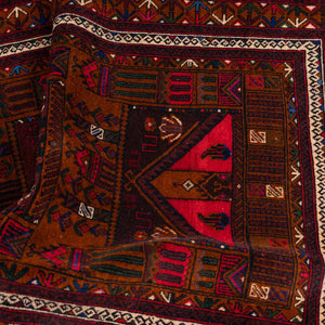 שטיח בלוץ' פרסי אדום 138*86 | Baluch