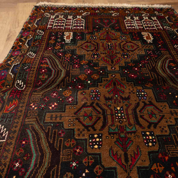 שטיח בלוץ' פרסי חום 134*89 | Baluch