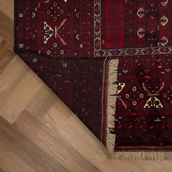 שטיח אפגנן קונדוז 00 אדום 242*165 | Afghan Kunduz Hand-Knotted