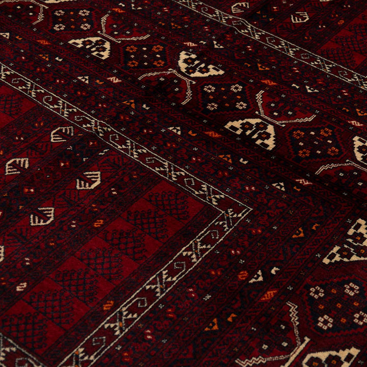 שטיח אפגנן קונדוז 00 אדום 242*165 | Afghan Kunduz Hand-Knotted