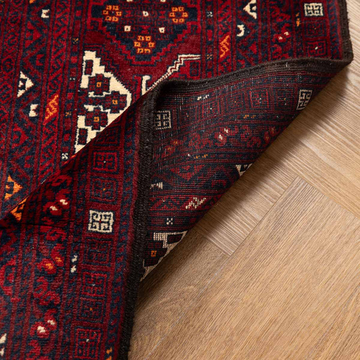 שטיח אפגנן קונדוז 00 אדום 242*165 | Afghan Kunduz Hand-Knotted