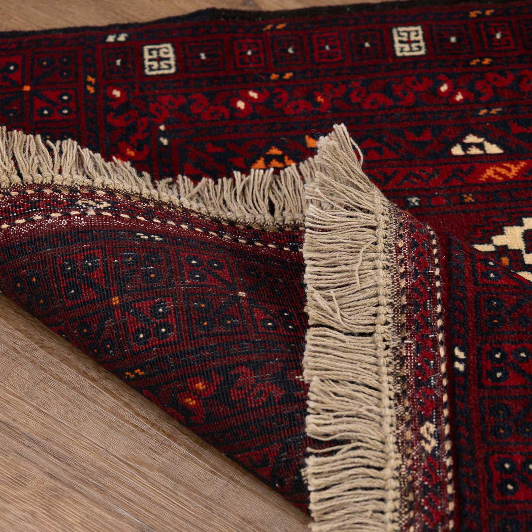 שטיח אפגנן קונדוז 00 אדום 242*165 | Afghan Kunduz Hand-Knotted
