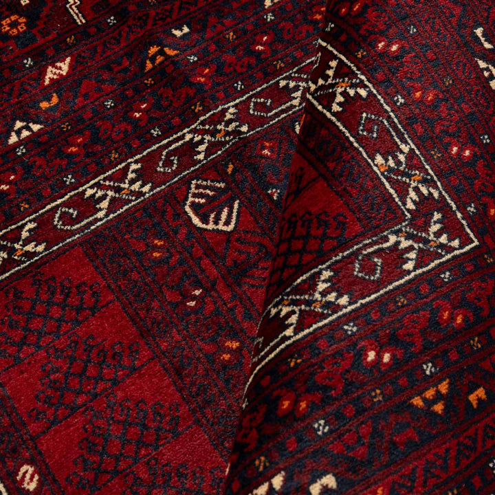 שטיח אפגנן קונדוז 00 אדום 242*165 | Afghan Kunduz Hand-Knotted