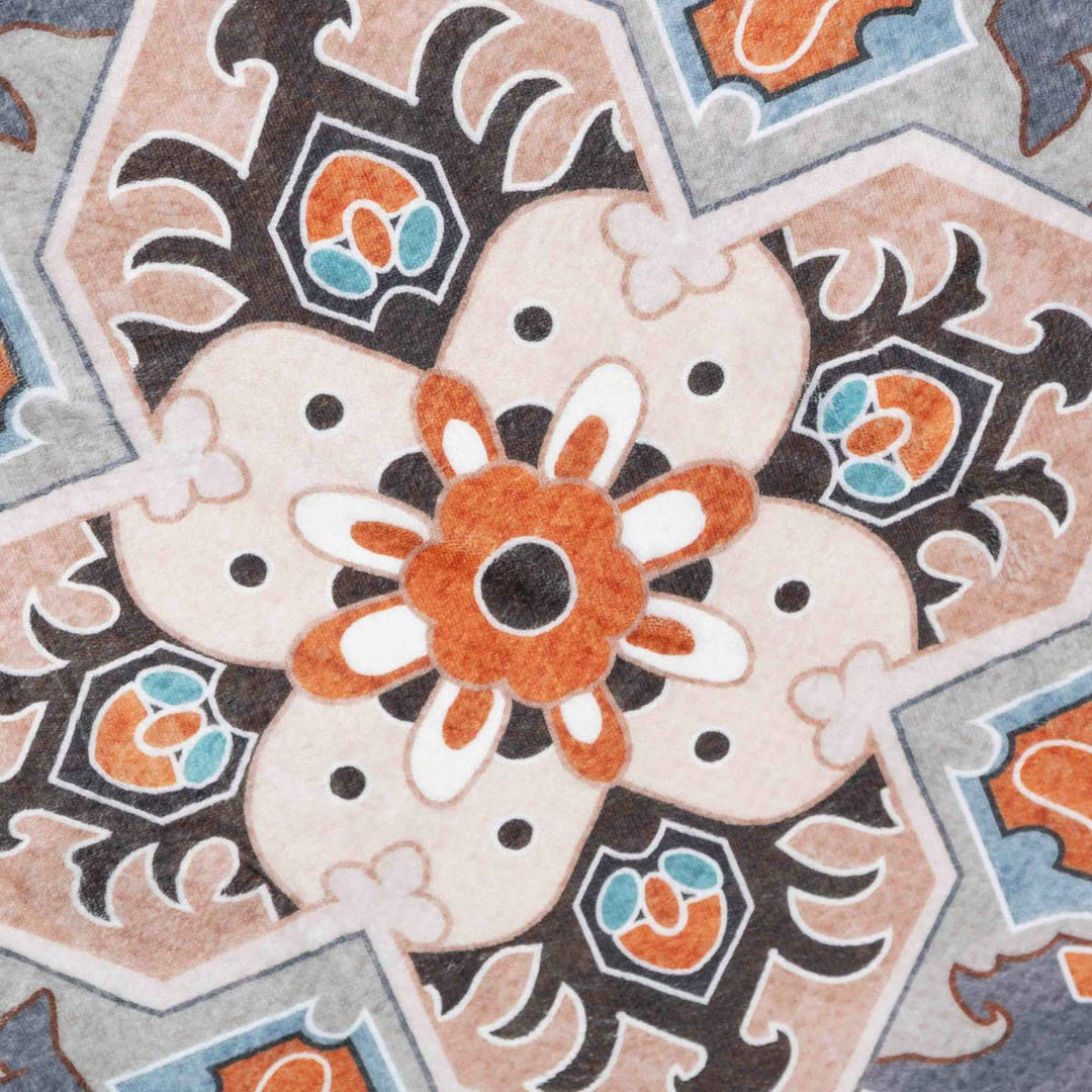 שטיח רחיץ מלטה  03 עגול צבעוני | Malta Washable Rug